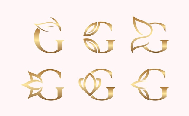 monogram set van letter G brand beauty-logo