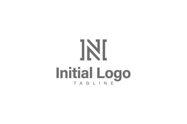 Monogram with initial letter N logo design vector