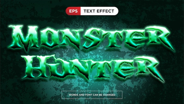 Monster hunter text effect editable game title text style