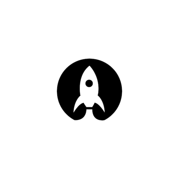 Moon and rocket logo