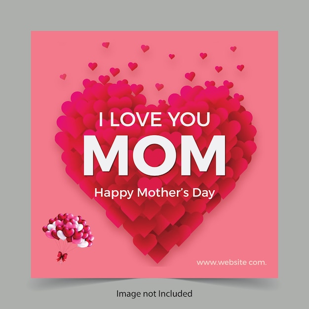 mothers day social media instagram post design template