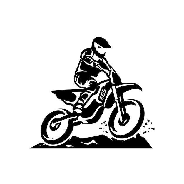 Motocross vector logo template