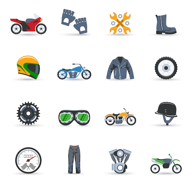 Motorcycle Icons Set