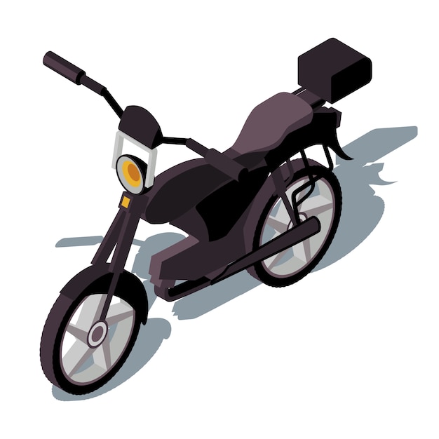 Motorcycle isometric color  illustration.