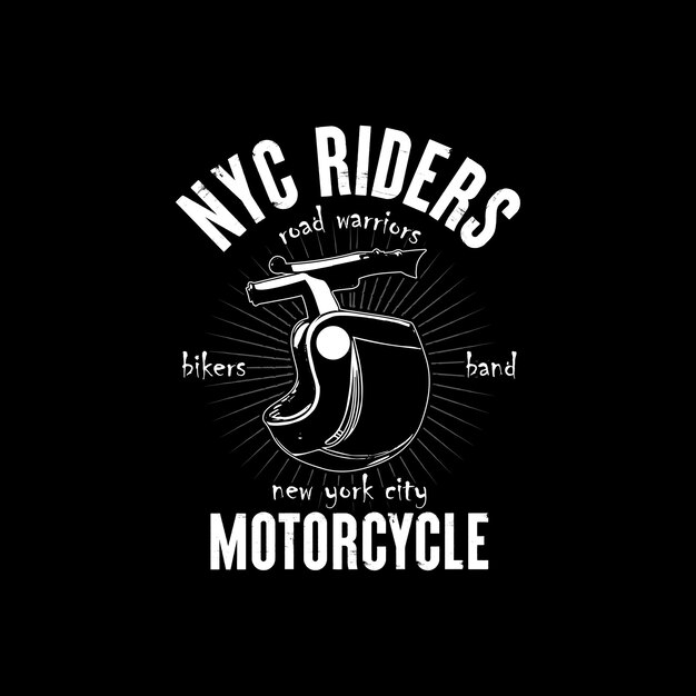 Vector motorcycle riders with helmet vector tshirt design