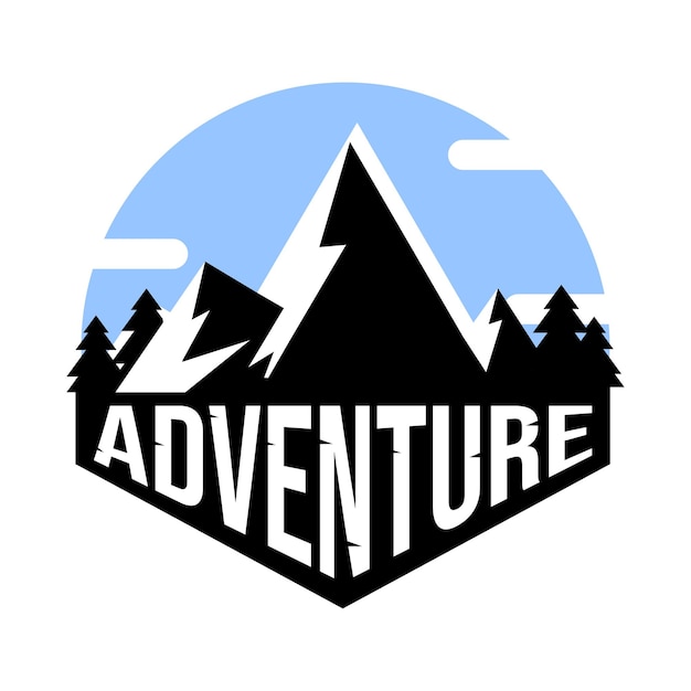 Mountains rocks and peaks Vector illustration Adventure