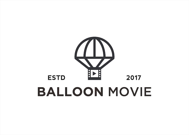 movie balloon logo design vector illustration