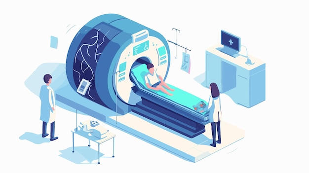 Vector mri brain research activity concept