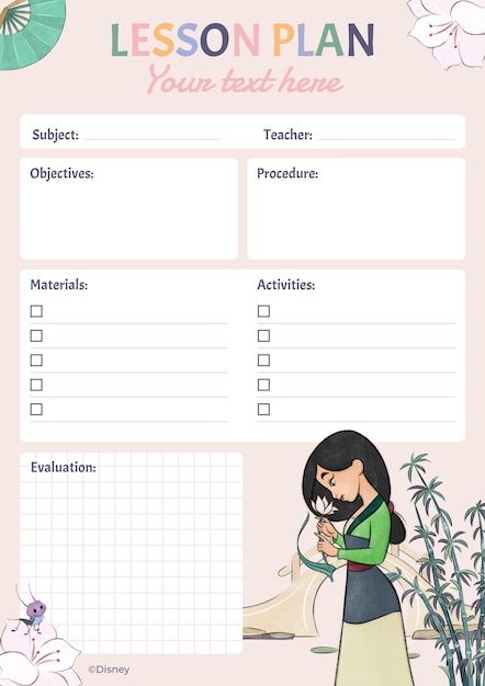 Vector mulan lesson plan