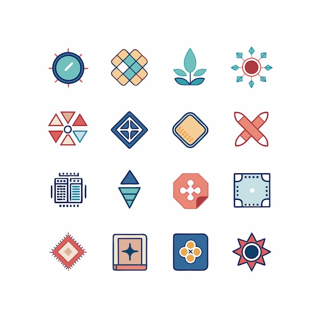 Vector multi concept design icons set