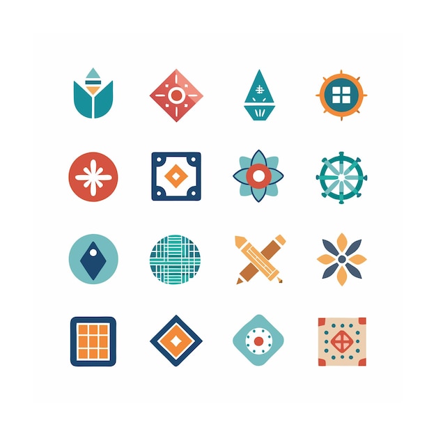 Vector multi concept design icons set