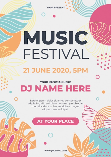 Vector music festival poster