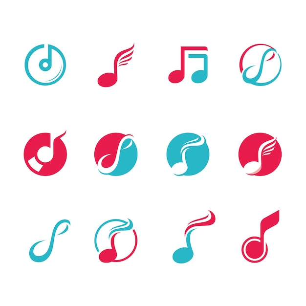 Music note Icon Vector illustration design