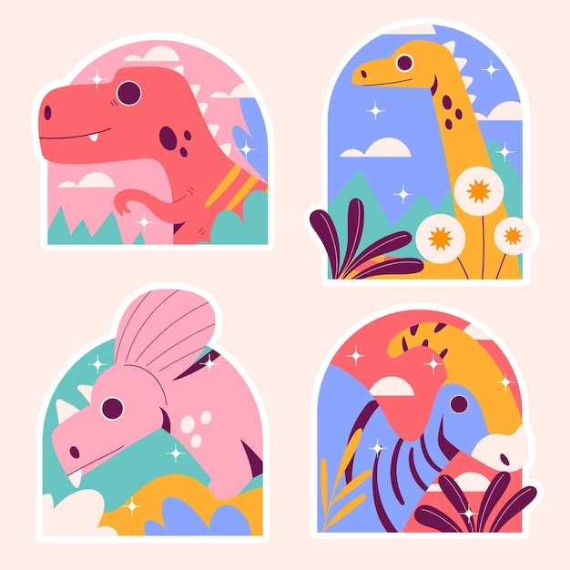 Naïeve dinosaurussen stickers