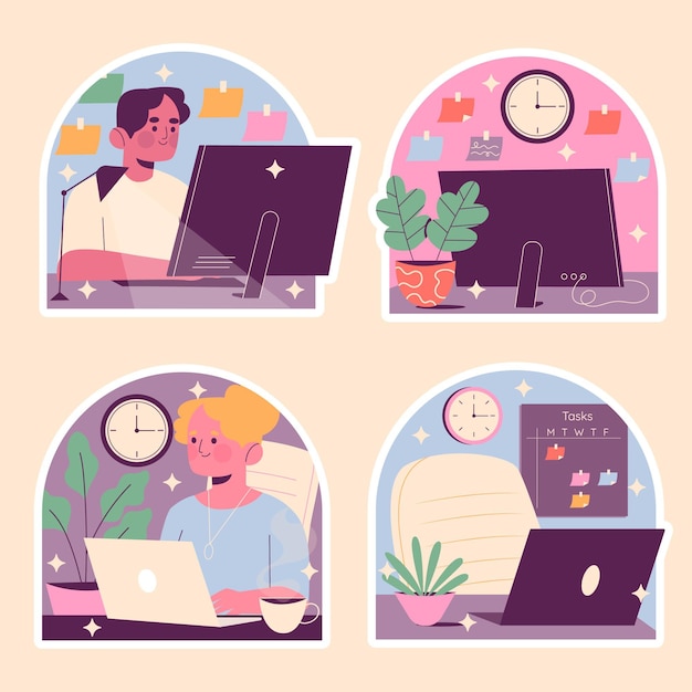 Naive office stickers