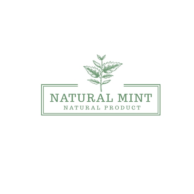 natural mint  vintage logo