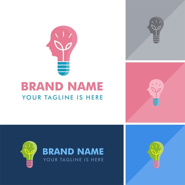 Nature Idea Bulb Logo