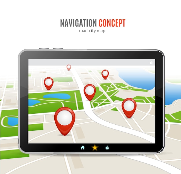 Navigation Concept. Gadgets for Travel or Trip.