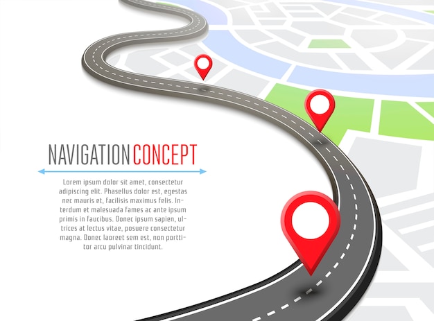 Navigation  with pin pointer