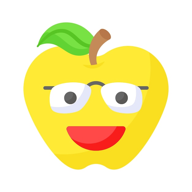 Vector nerd emoji icon design ready for premium use vector