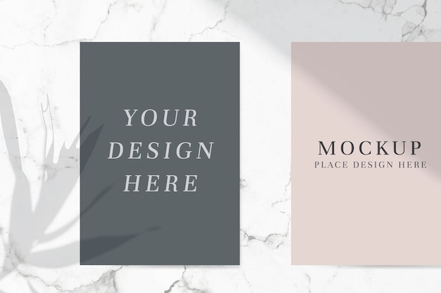 Vector neutral color tone poster mockup vector