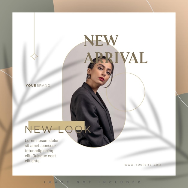 Vector new arrival fashion minimalist template vector aesthetic fashion ad poster set