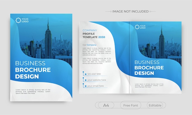 Vector new brochure cover design with company profile template