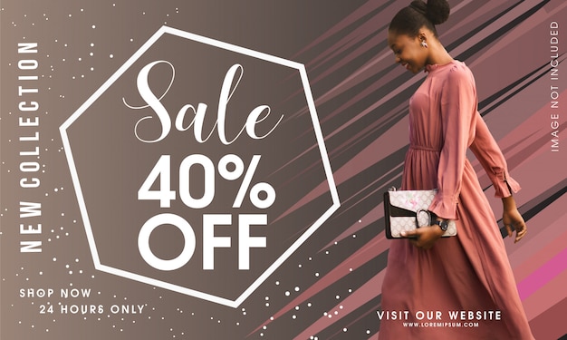 Vector new collection sale banner design