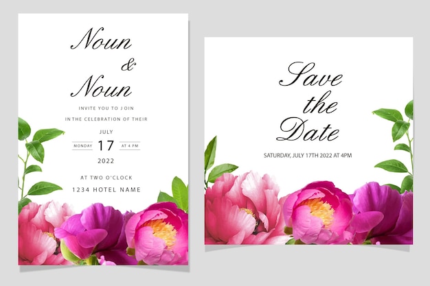 New elegant wedding invitation card