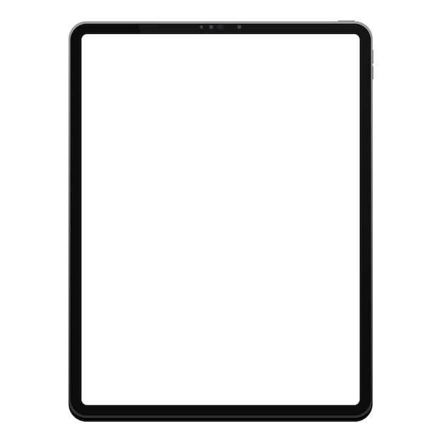 Vector new ipad pro tablet pc mobile device multitouch gadget template for design and presentation