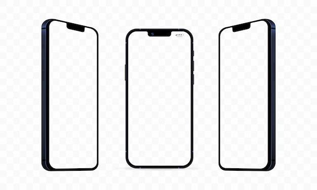 New iPhone 13, Pro Max, Pro, Mini. Mock-up screen iphone and back side iphone. Vector illustration. Zaporizhzhia, Ukraine - September 15, 2021