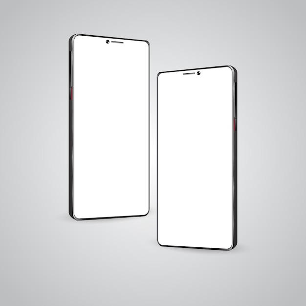 New smartphone mockup floating