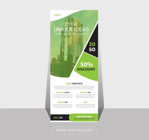 Vector new vector professional business roll up banner stand template design