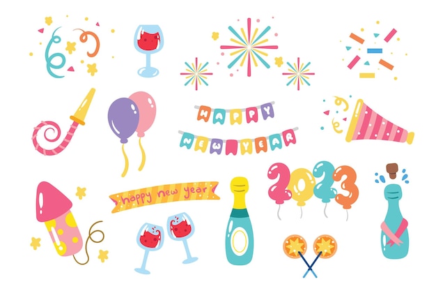 Vector new year party design element