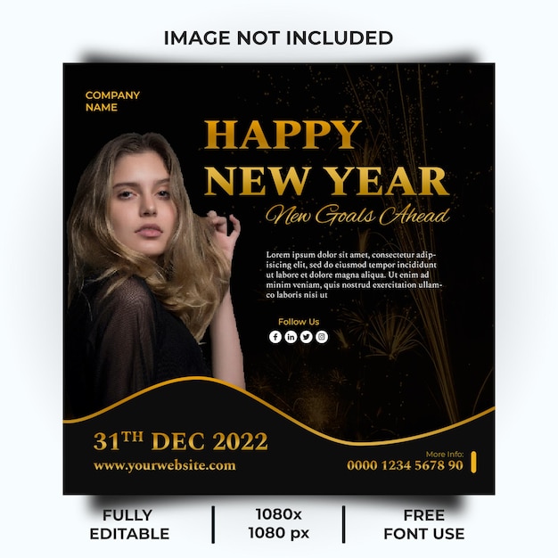 New Year Social Media Post Template