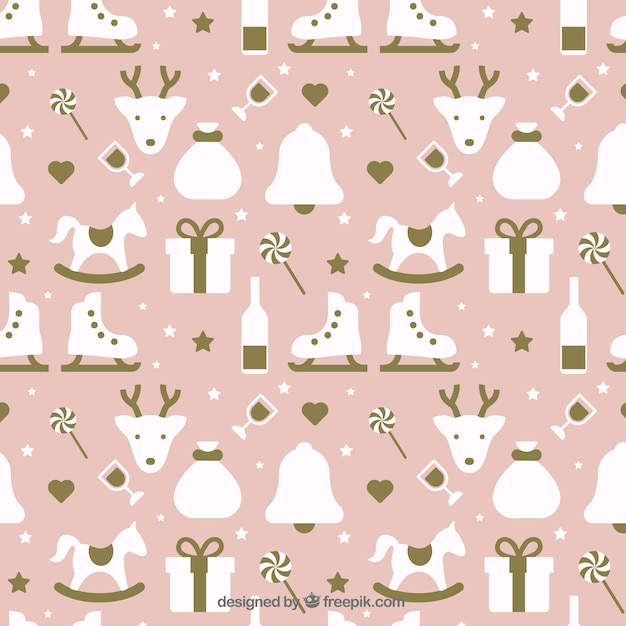 Nice pink christmas pattern 