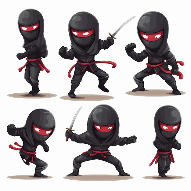 Vector ninja illustration vector