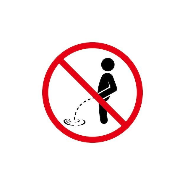 no peeing prohibition sign