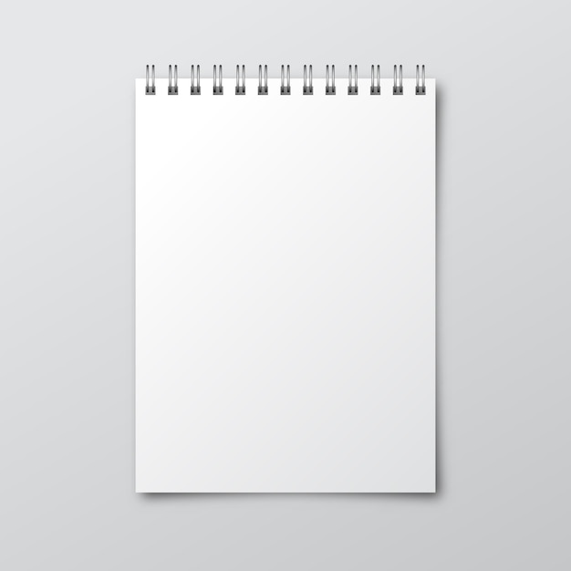 Vector notebook. mockup of paper notebook. template of notebook