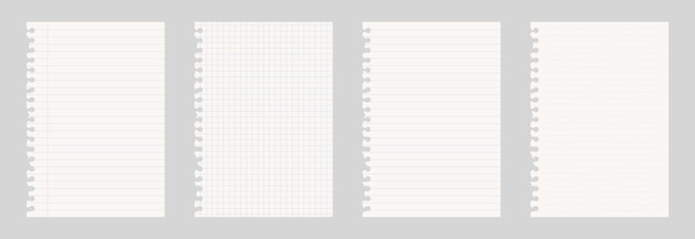 Vector notebook paper icon set template notepad vector