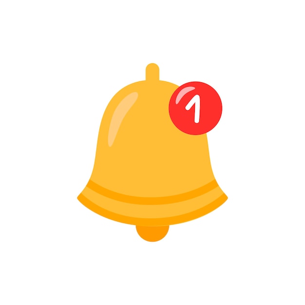 Notification bell icon. The golden alert bell is shaking.