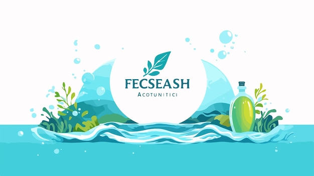 Vector ocean freshness theme vector logo for water cleansing