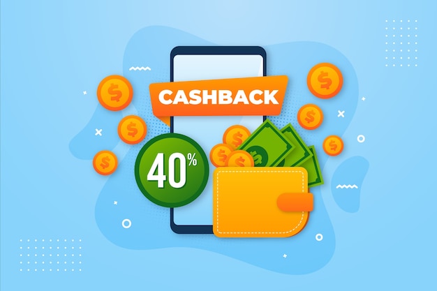 Offer for cashback concept design