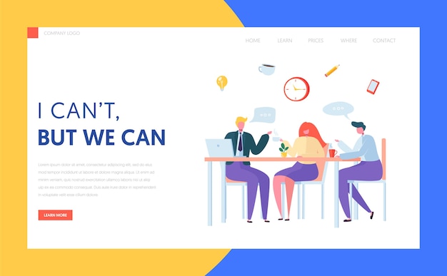 Office Coffee Break Landing Page