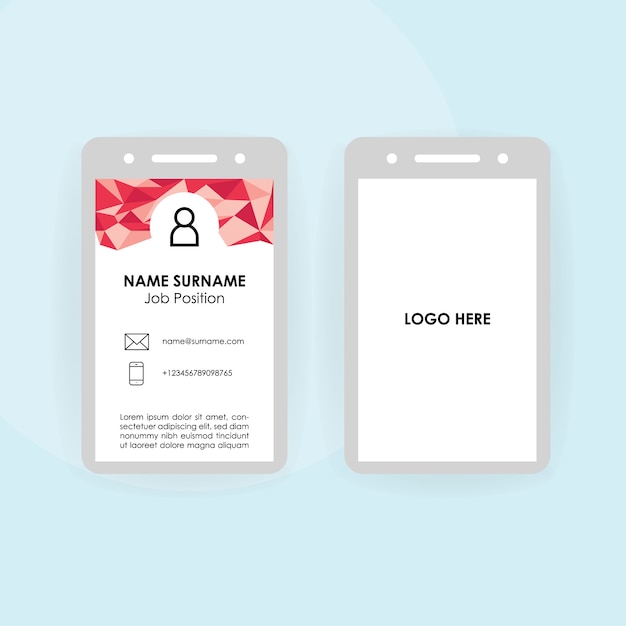 Office or Corporate id card template