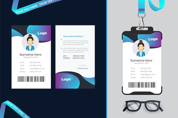 Office ID Card Design Template