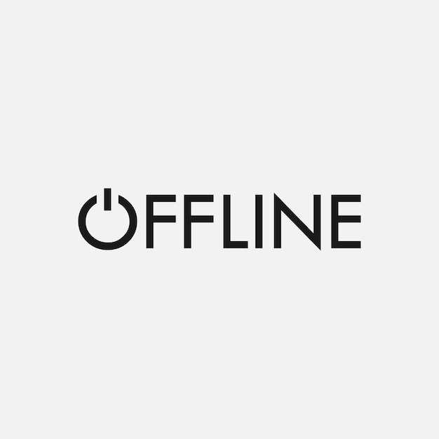 Vector offline icon vector illustration