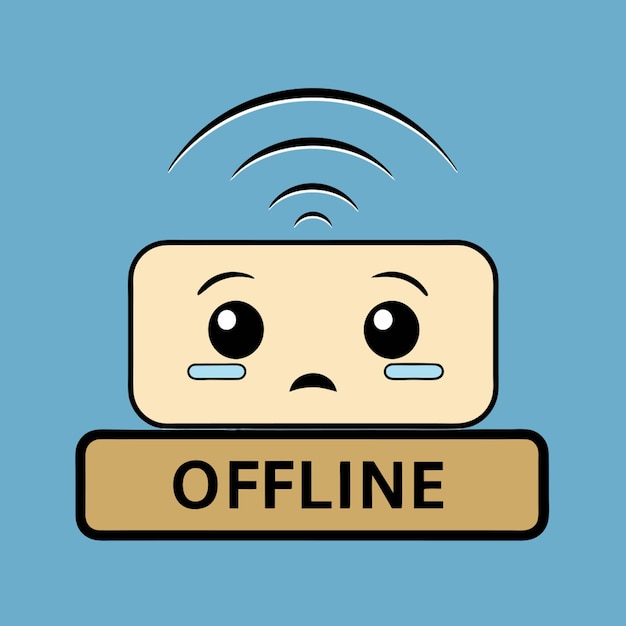 Vector offline vector illustration cartoon