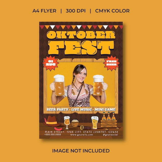 Vector oktober fest flyer