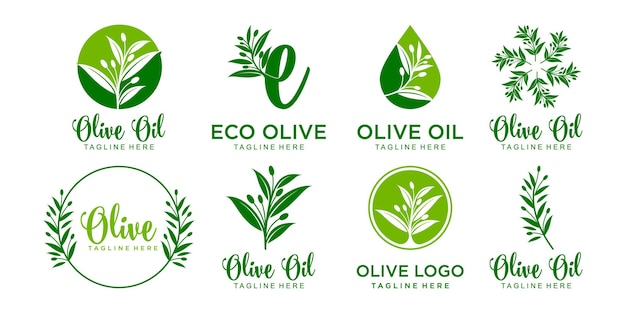 Olive logo icon set  template vector design